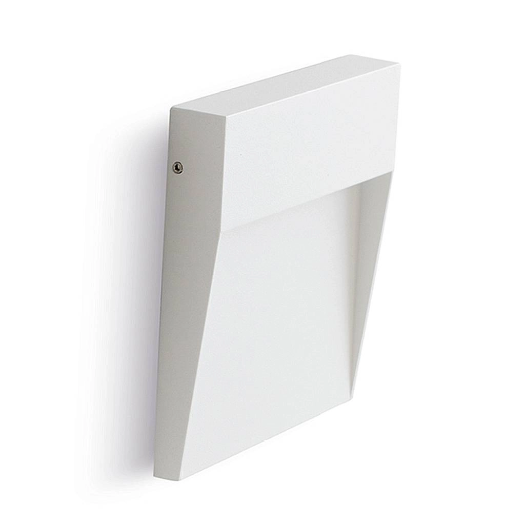 Segnapasso Esterno In Alluminio Bianco Led 3 W Piccola 3000K Geo Square IP65