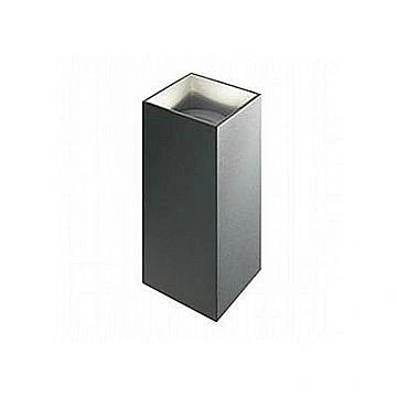 Applique Da Esterno Moderna Tower Alluminio E Vetro Grigio Led 6,6W 4000K