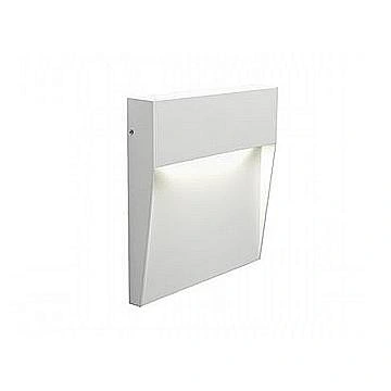Applique Da Esterno Geo Square Alluminio E Termoplastica Bianco Led 6W 4000K