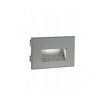 Segnapasso Dente Da Esterno Moderno Spina Alluminio E Vetro Grigio Led 3W 4000K