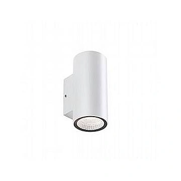 Applique Da Esterno Moderna Sino Alluminio E Vetro Bianco Led 3+3W 4000K