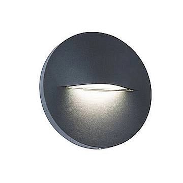 Segnapasso Tondo Moderno Open Alluminio Grafite 3W Led 4000K Segnapasso Tondo Moderno Open Alluminio Grafite 3W Led 4000K