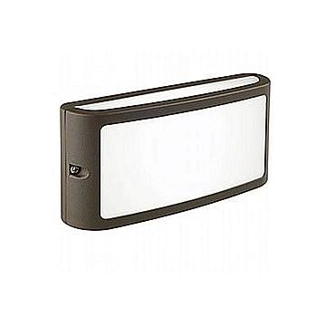 Applique Da Esterno Moderna Screen Alluminio E Termoplastica Caffè Led 10W 4000K