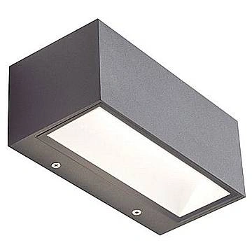 Applique Da Esterno Maxi Biemissione Box Alluminio Grafite 40W Led 4000K