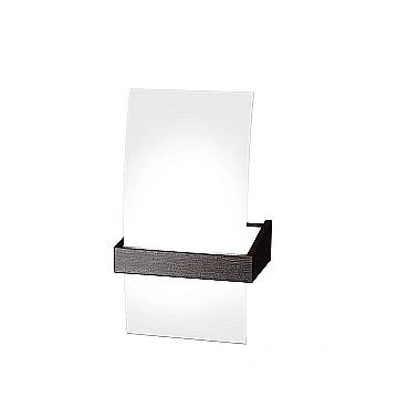 Applique Contemporanea Wood Metallo Nerowengè Vetro Bianco 1 Luce G9