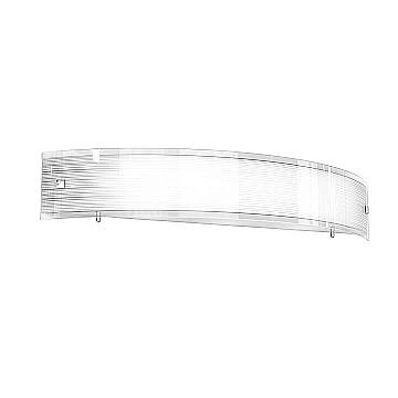Applique Contemporanea Linear Mad Metallo E Vetro Bianco 3 Luci E27 70Cm
