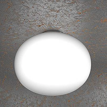Plafoniera Contemporanea Soft Metallo Cromo Vetro Acidato Opaco 1 Luce E27 45Cm