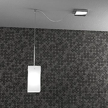 Sospensione Contemp Crazy Decentratori Metallo Cromo Vetro Bianco 1 Luce E27 Sospensione Contemp Crazy Decentratori Metallo Cromo Vetro Bianco 1 Luce E27