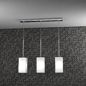 Sospensione Contemporanea Crazy Metallo Bianco Vetro 3 Luci E27 Sospensione Contemporanea Crazy Metallo Bianco Vetro 3 Luci E27