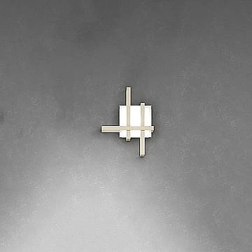 Plafoniera Industrial-Minimal Cross Metallo Sabbia Vetro Bianco 2 Luci E27 50Cm