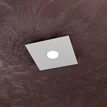 Plafoniera Moderna Area Metallo Grigio 1 Luce Gx53 25Cm
