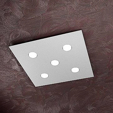 Plafoniera Moderna Area Metallo Grigio 5 Luci Gx53