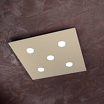 Plafoniera Moderna Area Metallo Sabbia 5 Luci Gx53