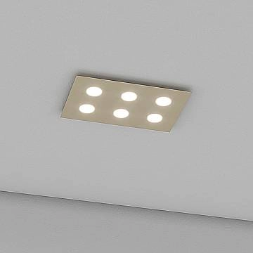 Plafoniera Moderna Area Metallo Sabbia 6 Luci Gx53