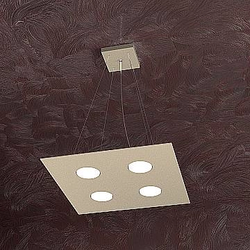 Lampadario Moderno Area Metallo Sabbia 4 Luci Gx53