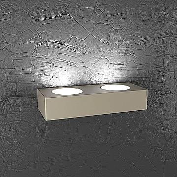 Applique Moderna Plate Metallo Sabbia 2 Luci Gx53