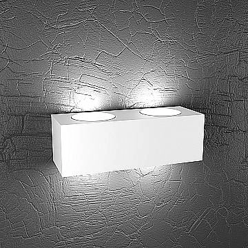 Applique Moderna Plate Metallo Bianco 4 Luci Gx53