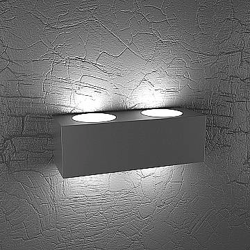 Applique Moderna Plate Metallo Antracite 4 Luci Gx53