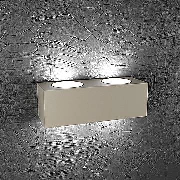 Applique Moderna Plate Metallo Sabbia 4 Luci Gx53