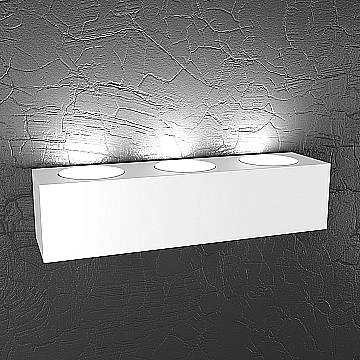 Applique Moderna Plate Metallo Bianco 6 Luci Gx53
