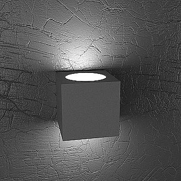 Applique Moderna Plate Metallo Antracite 2 Luci Gx53 Biemissione