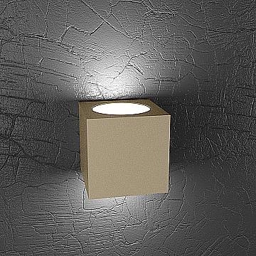 Applique Moderna Plate Metallo Sabbia 2 Luci Gx53 Biemissione