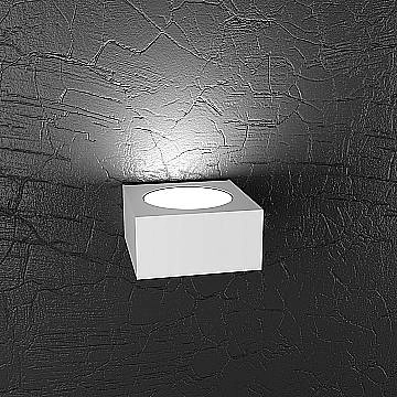 Applique Moderna Plate Metallo Bianco 1 Luce Gx53