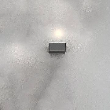 Applique Moderna Plate Metallo Antracite 1 Luce Gx53