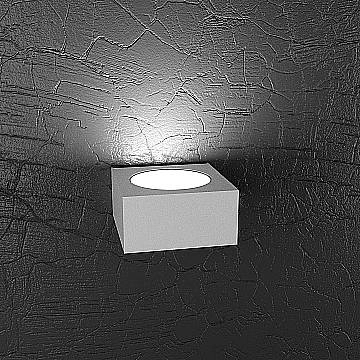 Applique Moderna Plate Metallo Grigio 1 Luce Gx53