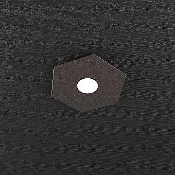 Applique Industrial-Minimal Hexagon Metallo Marrone 1 Luce Gx53