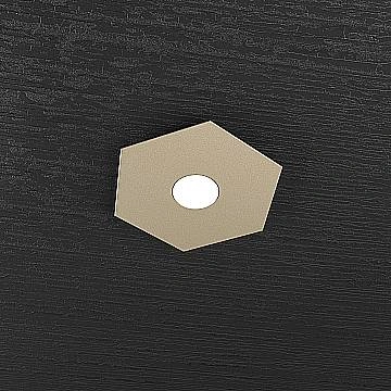 Applique Industrial-Minimal Hexagon Metallo Sabbia 1 Luce Gx53