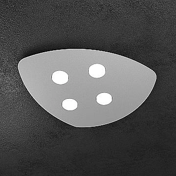 Plafoniera Moderna Shape Metallo Grigio 4 Luci Gx53