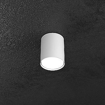 Plafoniera Moderna Cilindrica Shape Metallo Bianco 1 Luce Gx53 10Cm