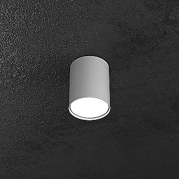 Plafoniera Moderna Cilindrica Shape Metallo Grigio 1 Luce Gx53 10Cm