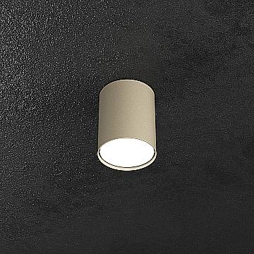Plafoniera Moderna Cilindrica Shape Metallo Sabbia 1 Luce Gx53 10Cm