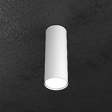 Plafoniera Moderna Cilindrica Shape Metallo Bianco 1 Luce Gx53 25Cm