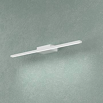 Applique Moderna Line Metallo Bianco Diffusore Acrilico Bianco Led 6W Calda 50Cm