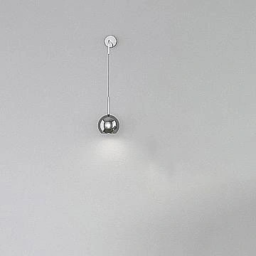 Applique Contemporanea Future Metallo Bianco Vetro Cromo 1 Luce E27