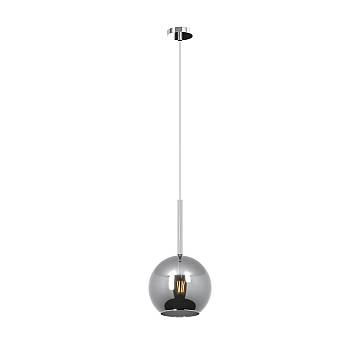 Sospensione Contemporanea Future Metallo Cromo Vetro Cromo 1 Luce E27 D.20Cm