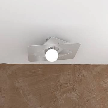 Plafoniera Moderna Wacky Metallo Grigio 1 Luce E27 45Cm Plafoniera Moderna Wacky Metallo Grigio 1 Luce E27 45Cm