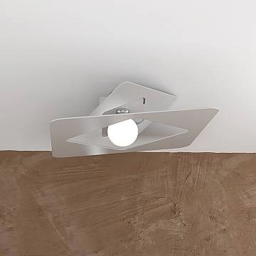 Plafoniera Industrial-Minimal Wacky Metallo Grigio 1 Luce E27 Plafoniera Industrial-Minimal Wacky Metallo Grigio 1 Luce E27