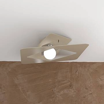Plafoniera Industrial-Minimal Wacky Metallo Marrone 1 Luce E27 Plafoniera Industrial-Minimal Wacky Metallo Marrone 1 Luce E27