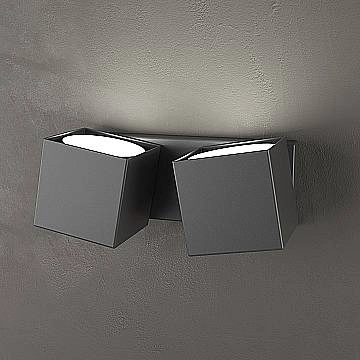 Applique Moderna Rotation Metallo Antracite 2 Luci Gx53 Applique Moderna Rotation Metallo Antracite 2 Luci Gx53