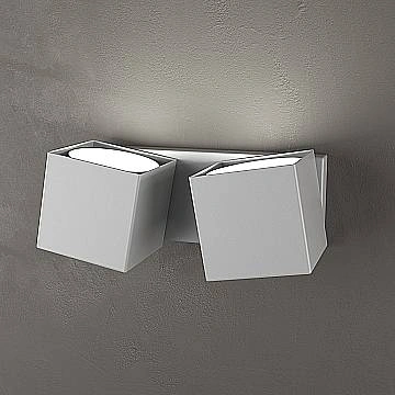Applique Moderna Rotation Metallo Grigio 2 Luci Gx53