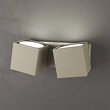 Applique Moderna Rotation Metallo Sabbia 2 Luci Gx53