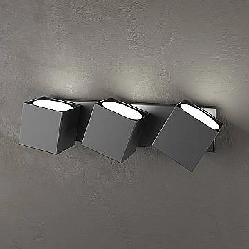 Applique Moderna Rotation Metallo Antracite 3 Luci Gx53 Applique Moderna Rotation Metallo Antracite 3 Luci Gx53