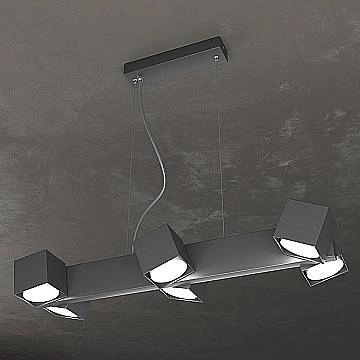 Sospensione Moderna Rotation Metallo Antracite 6 Luci Gx53 Sospensione Moderna Rotation Metallo Antracite 6 Luci Gx53