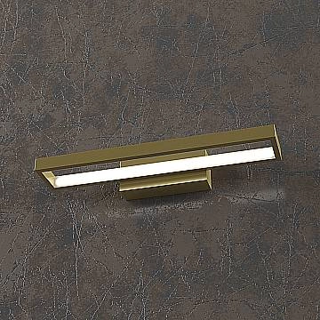 Applique Moderna Four Squares Alluminio Oro Brunito Led 20W