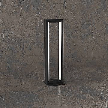 Lampada Scrivania-Ufficio Moderna Four Squares Alluminio Nero Led 8W