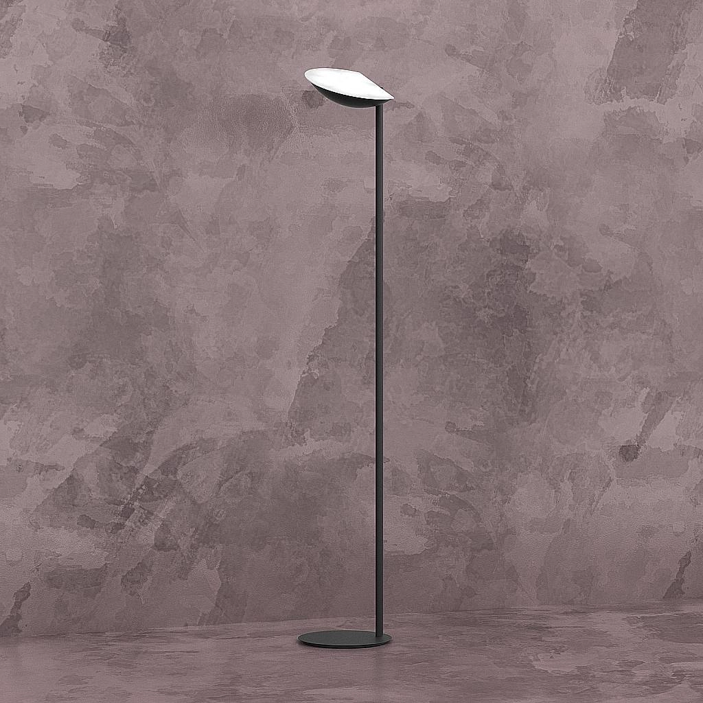 Piantana Contemporanea Mood Metallo Nero Vetro Bianco 6 Luci Gx53 1165_T-NE